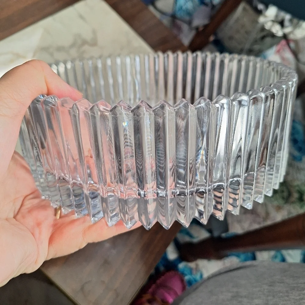 Mikasa Hostess Diamond Fire Cut Crystal Bowl